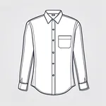 white button-up collared shirt image